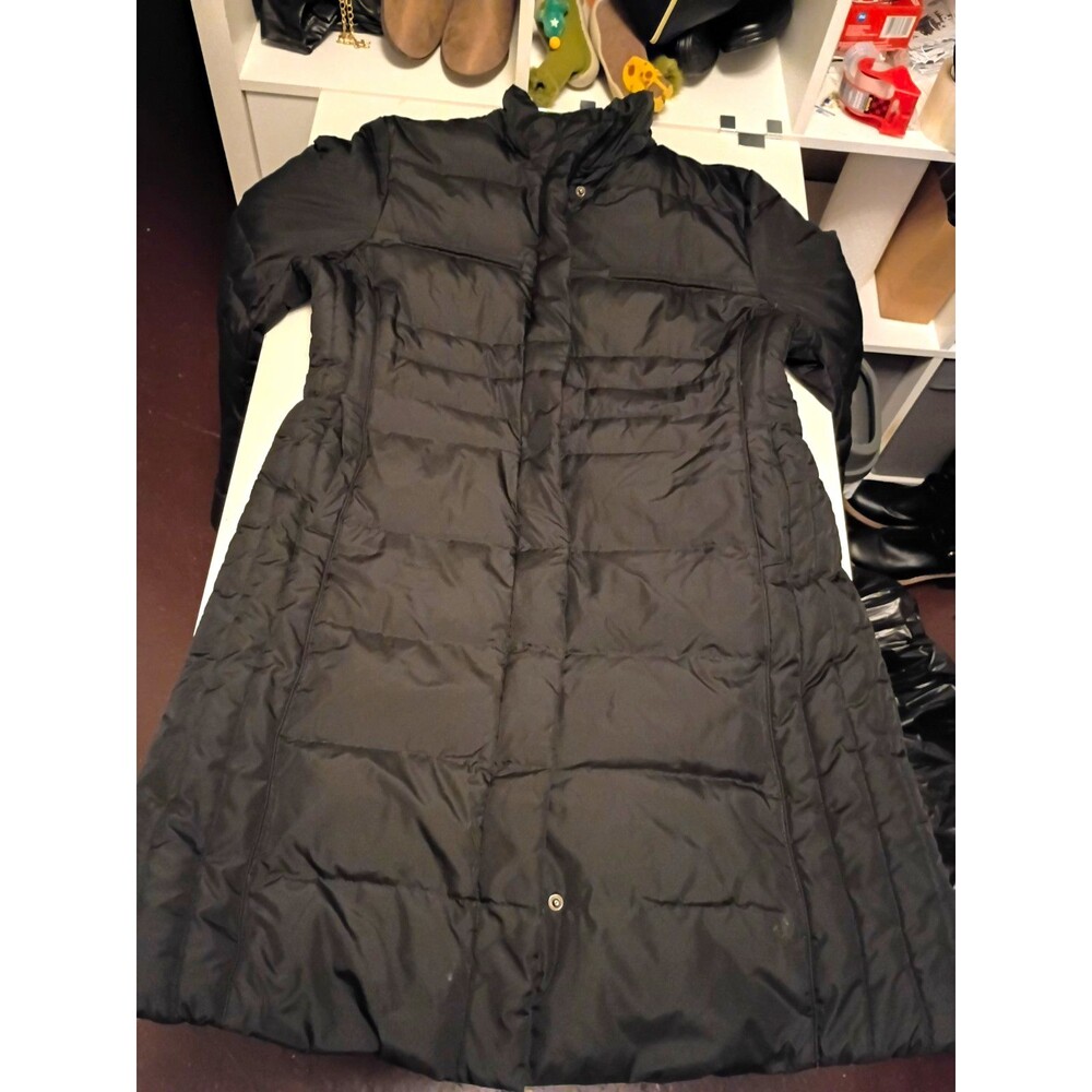 Athletic Works Women's Black Long Puffer Coat Quilted Lined Size Large